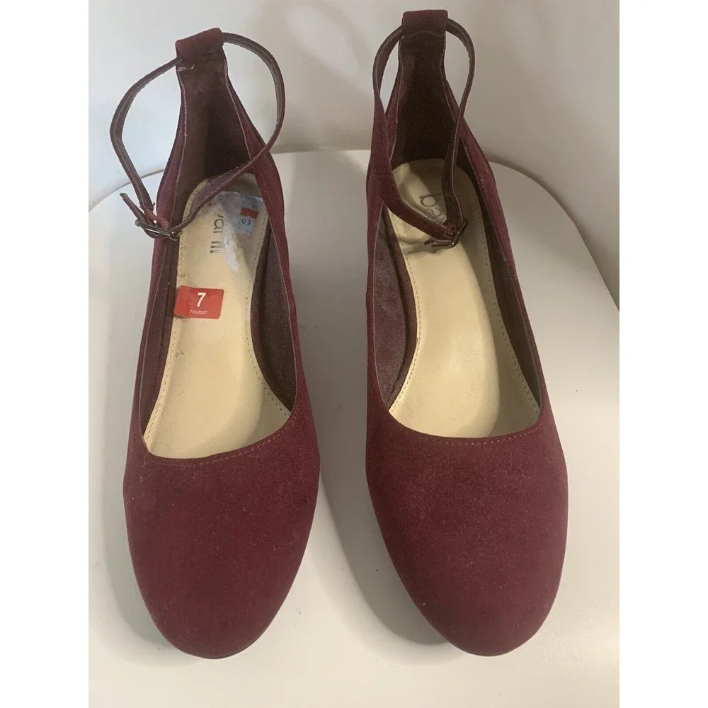 BAR III Women's Strappy Red Wine Shoes Size 7 (1359)